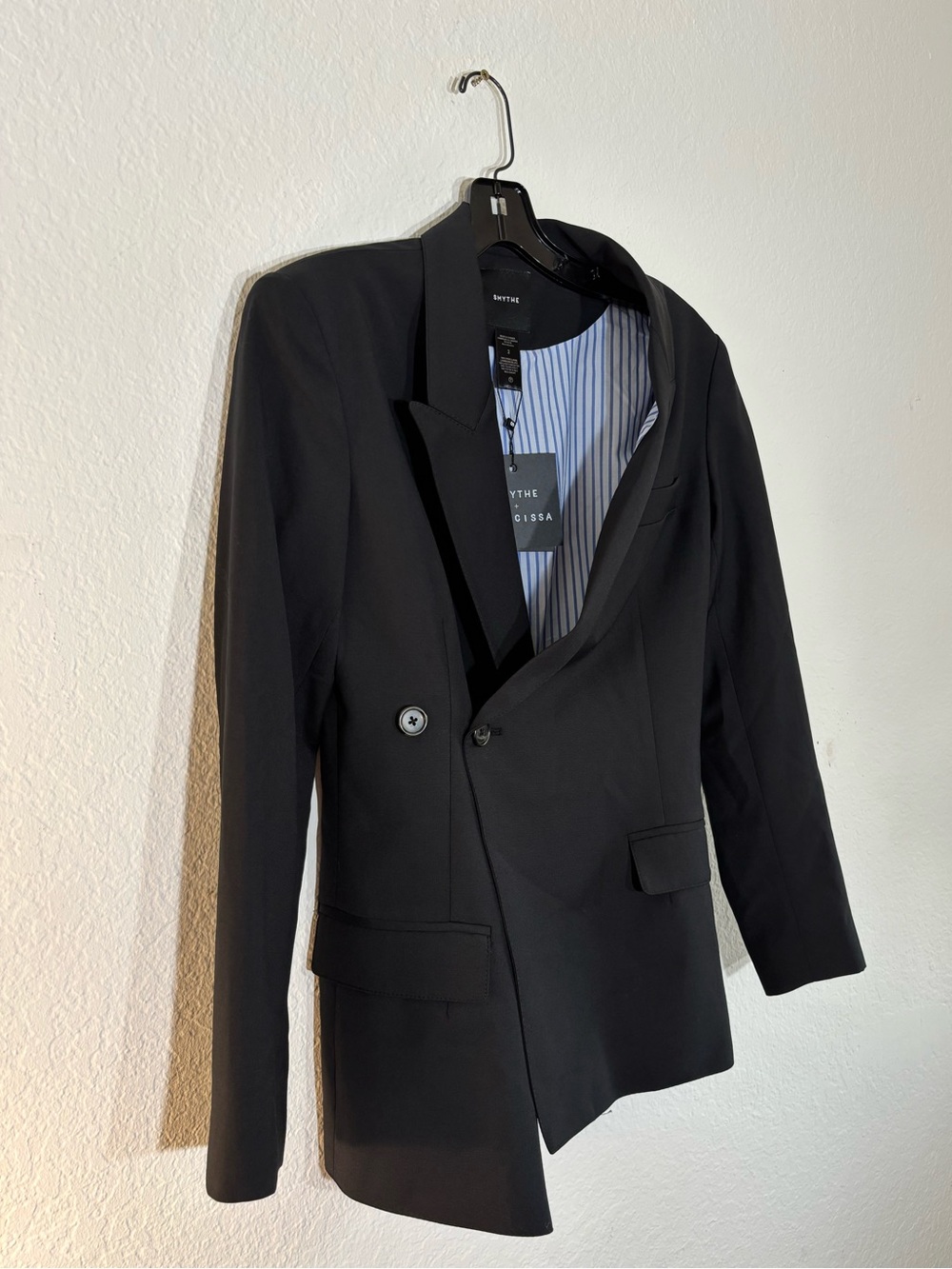 NWT SMYTHE X WEARCISSA Wear Cisco Collab Wrap Blazer Black Size 2 - Picture 7 of 13
